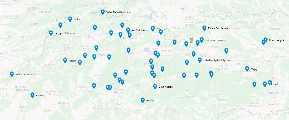 mapa slovensko lyovanie