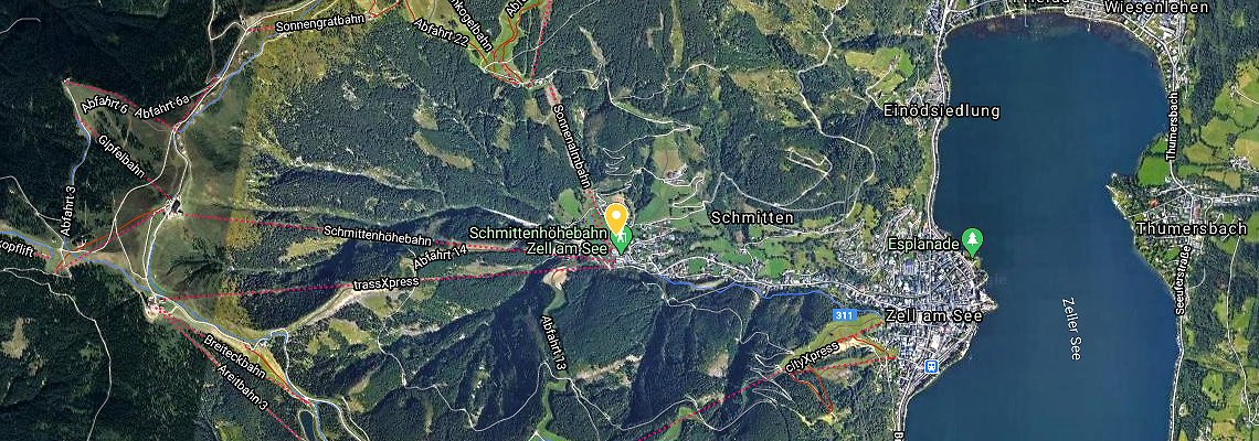 mapa AlpineResort, Zell am See