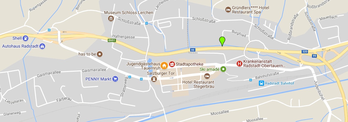 mapa Jugendgstehaus Tauernruh, Radstadt